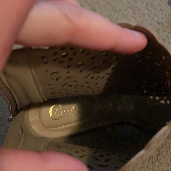 Ladies Size 11 Tan Stiletto Heel  Peep-Toe Boot-NEW - Picture 5 of 7